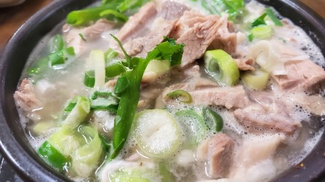 Korean pork noodle soup