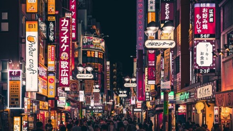 Tokyo city crowded street